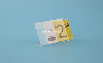 

5*3.5CM Clear Acrylic Name table card Price Tag frame Advertisement Display Stand Rack Holder POP label holder label case stand