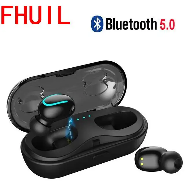 

LED Indicator Lamp Earphone TWS Wireless Earphones Sports HIFI Stereo Sound Earbuds with Dual Microphone and Charging box