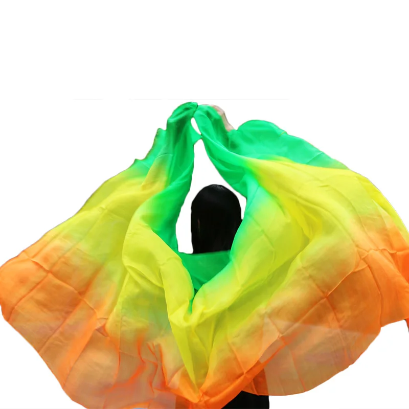 New style Belly dance veils 100% silk veils handmade gradual color veils can be customized