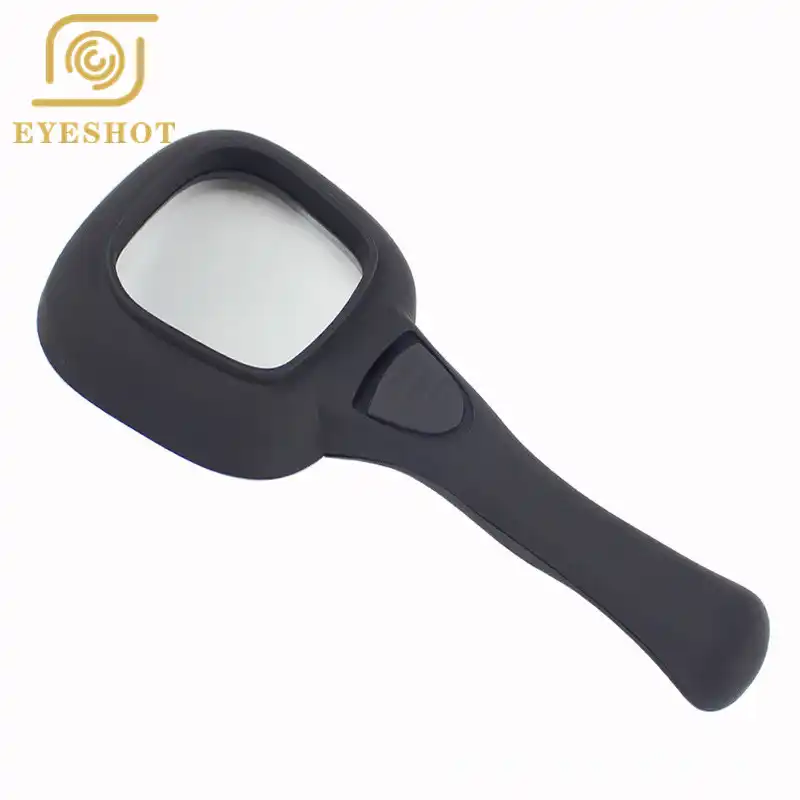 map reading magnifying glass with light