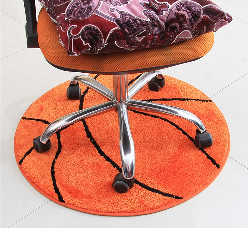 

2019 Hot Sale Basketball Round Carpet Diameter 80/90/110/140cm Large Living Room Carpet Boys Bedroom Chair Rug Bathroom Mats