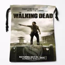 Fl-Q8 Новый Walking Dead Сезон #3 логотип печатных получить мешок сжатия Тип мешки drawstring Размер 18X22 см 711-# F8