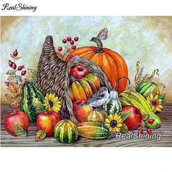 

REALSHINING 5d diy diamond embroidery fruits and birds diamond painting Cross Stitch full square Rhinestone handmade art DM130