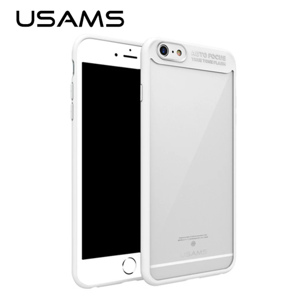 USAMS для Iphone6/6s/6 p/7/7 p/iPhone8 MingDun серия TPU+ PC Прозрачный чехол для задней панели мобильного телефона все включено защитный чехол