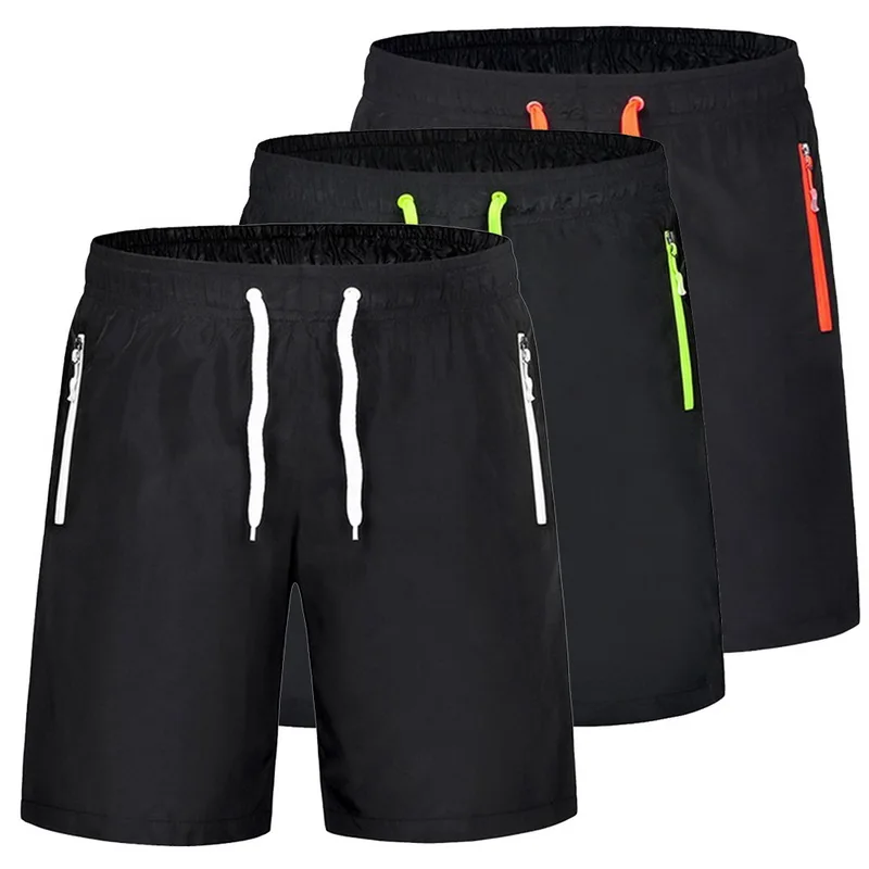 Sfit летние мужские пляжные повседневные одноцветные спортивные шорты на молнии с карманом на шнурке Большие размеры свободная пляжная одежда