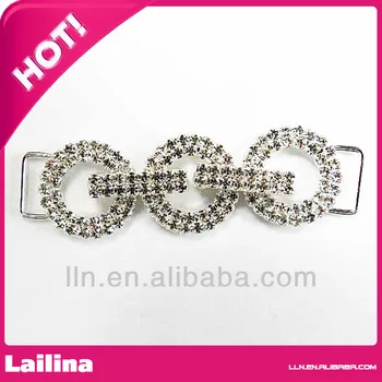 

Wholesale rhinestone connector for bikini crystal connector for shoes with big round circle 3 inch