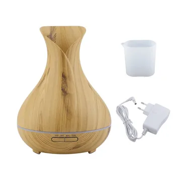 

Air Humidifier Electronic LED Air Purifier 400ML Ultrasonic Aroma Diffuser Portable Wood Grain Essential Oil Purifier EU Plug