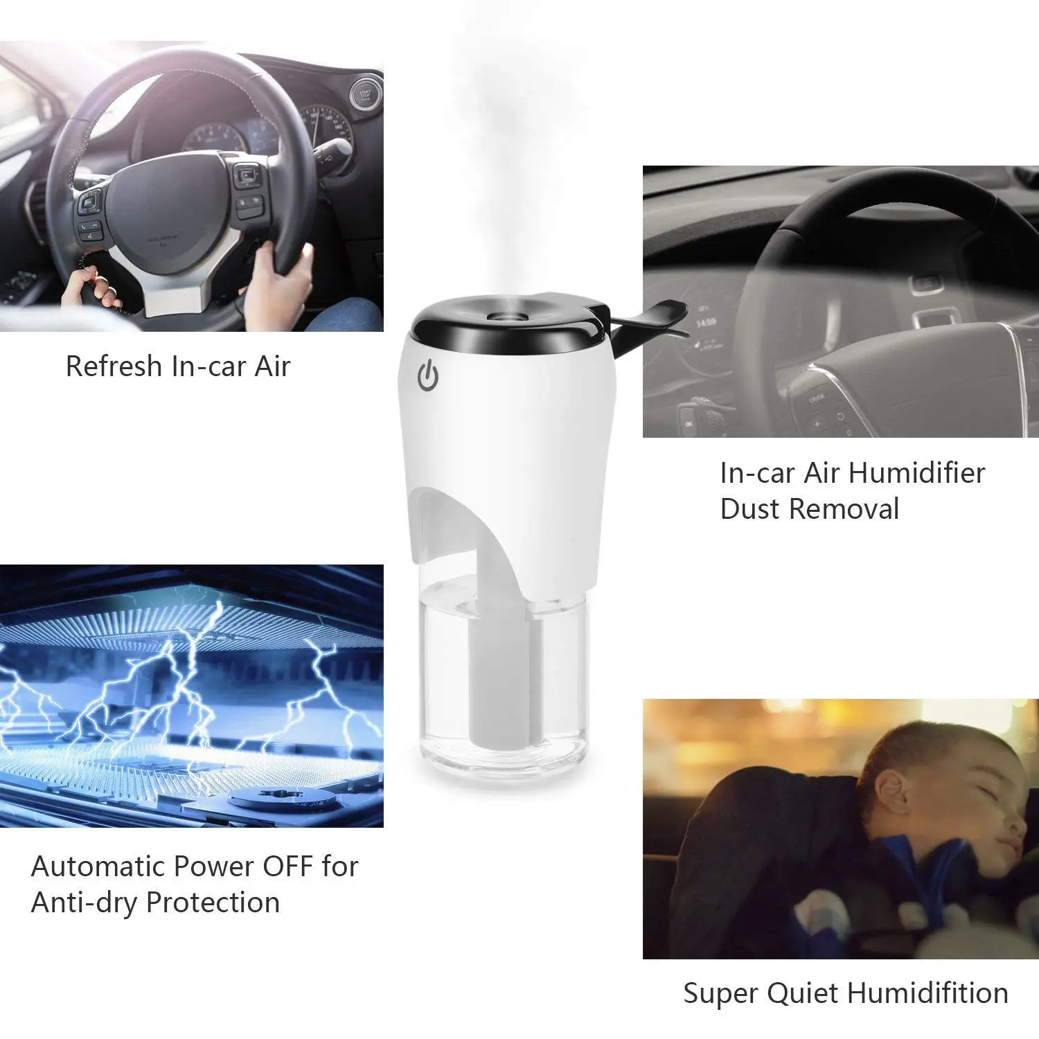 

High Quality 50ML New USB Car Air humidifier Aromatherapy Mini Atomization Spray Purifier ULTI-FUNCTION CAR DIFFUSER