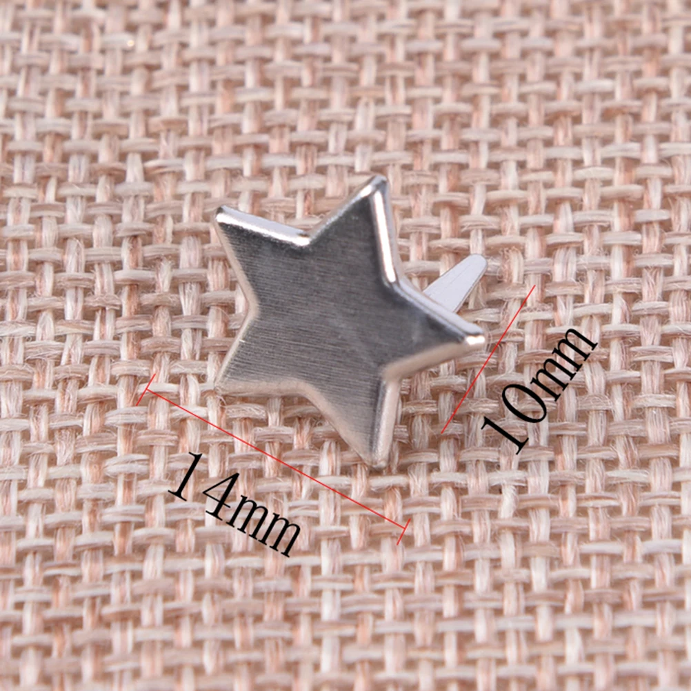 

20pcs /set Sliver Star Shape Metal Brads Decoration Embellishments Scrapbooking Brads