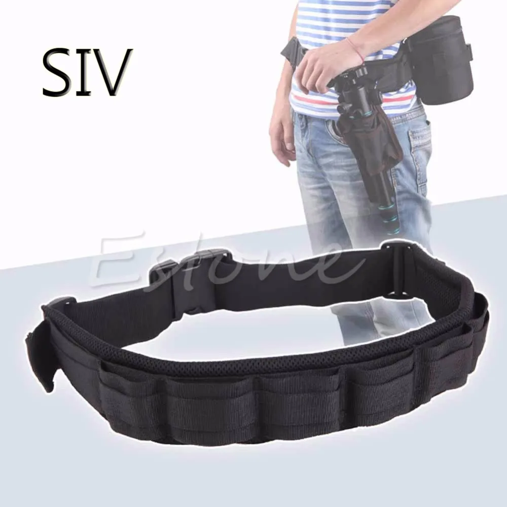 

SIV Camera Strap Adjustable Padded Camera Waist Belt Lens Bag Holder Case Pouch Holder Pack Strap