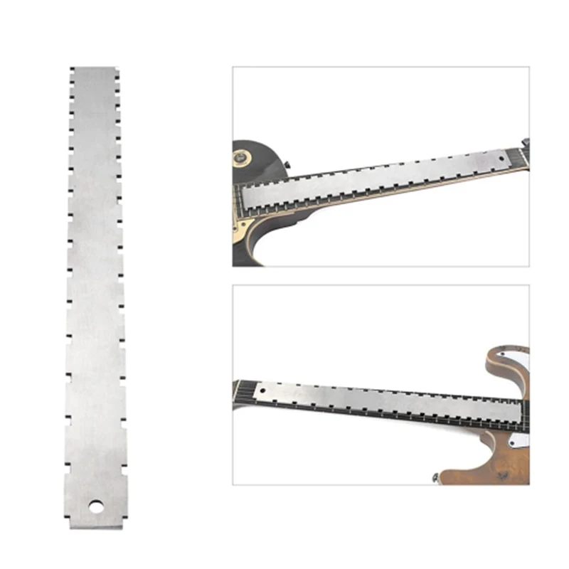 

Guitar Straight Edge Measure Tool Stainless Steel For Electric Guitars Neck Notched Fretboard and Frets Fingerboard