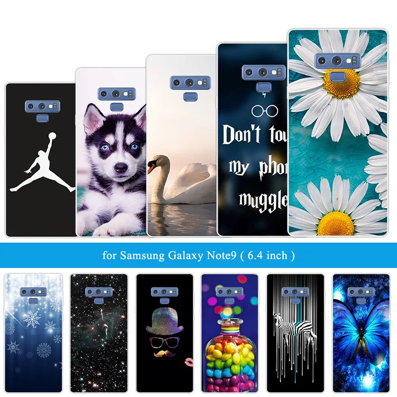 Для samsung Galaxy Note 9 мягкий черный матовый защитный чехол 6 4 дюймов Fundas для прозрачный