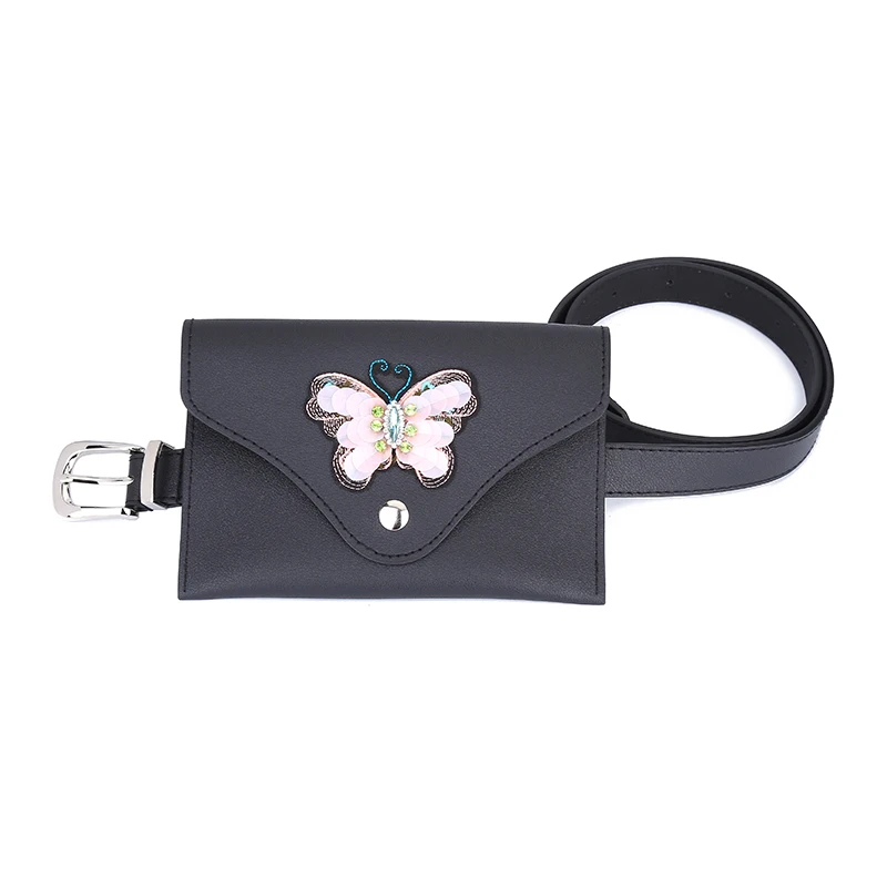 Mihaivina поясные сумки для женщин с бабочкой Женская поясная сумка маленькая поясная сумка для денег женская сумка для iphone XS - Цвет: pink