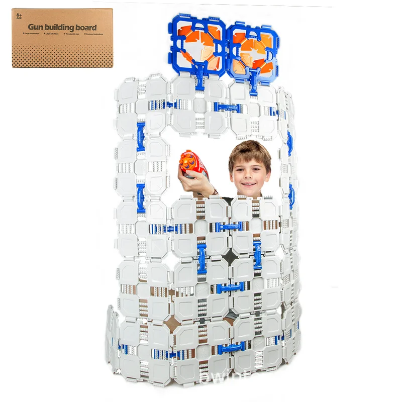 

2019 NEW Kids Playing Nerf Bettle Build Assembly Boards Outdoor Toy Building Blocks Compatible with NERF Series Battle Toys