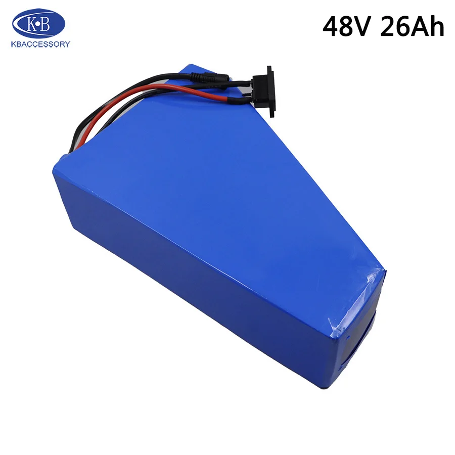 Clearance 48v 13S Lithium battery 48V 26Ah Triangle battery pack for bafang 2000W motor  Electric Bicycle with 2A charger EU US no tax 0