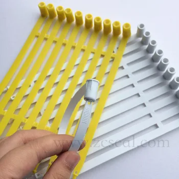 

200mm high security seal 100 piece plastic security seal with metal insert anti-fake undisposable