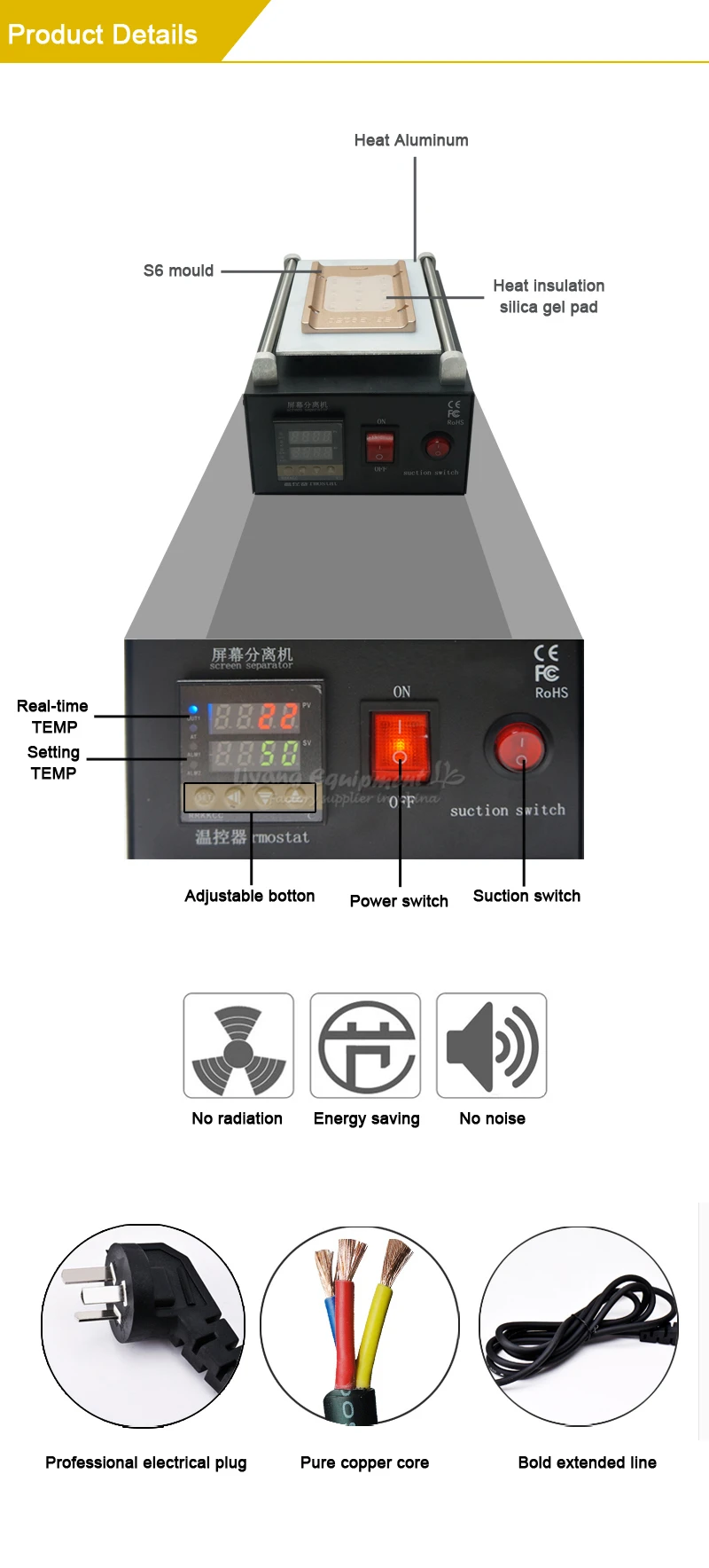 110 v 220 v новые строить-в воздушный насос вакуумный ЖК Сепаратор машина совместимы для S6 S6 + S7 S8 S8 + EDGE