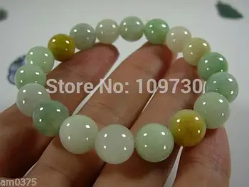 

00968 100% Nature A /(Jadeite) Beads(11mm) Bracelet With Certificate