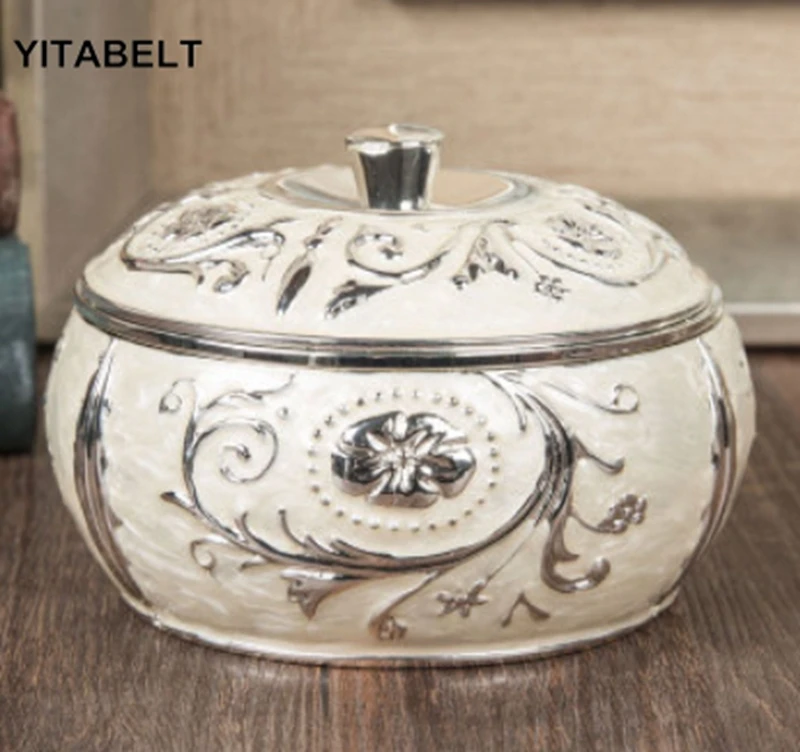 Винтаж Металл ветрозащитный пепельница для сигарет с крышкой отель украшения