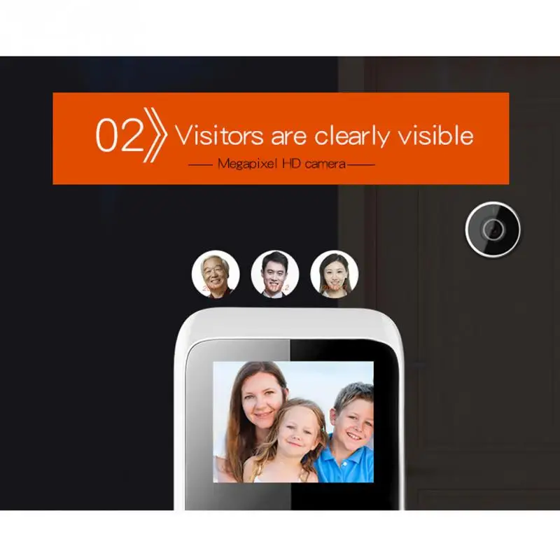 

Door Peephole Digital Monitor Security Camera Smart Detection Intercom Viewer Home Security Equipments Peep Hole