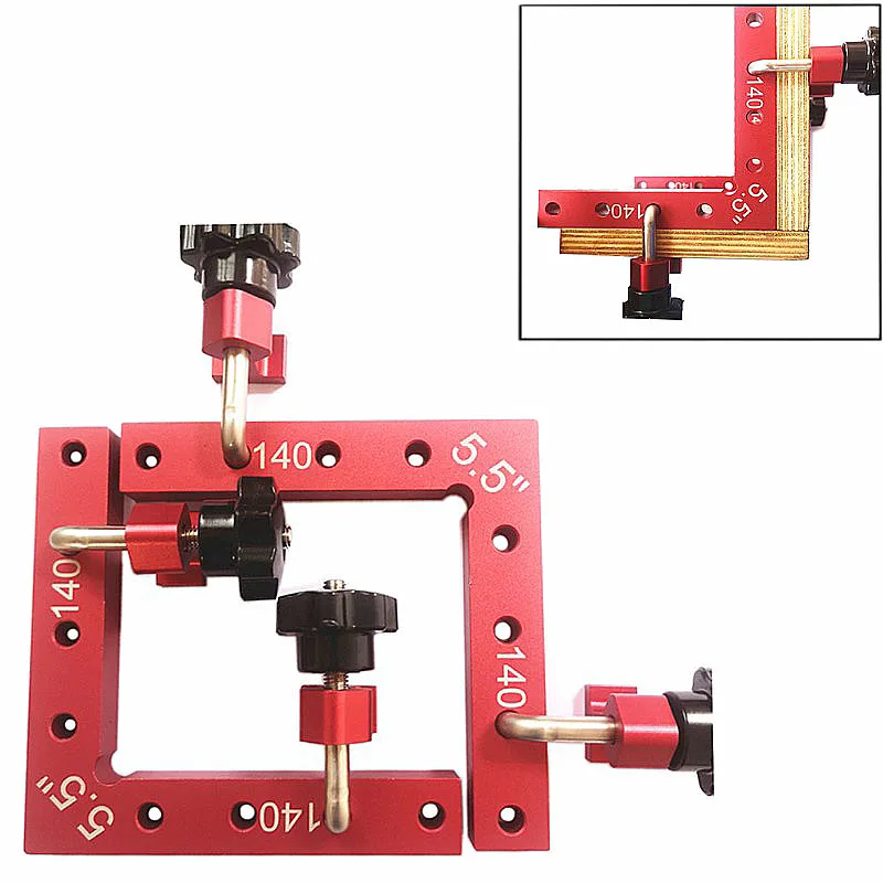 

Carpenter's Square Right Angle 90 Degrees L-Shaped Auxiliary Fixture Woodworking Positioning Ruler Splicing board fixing clip