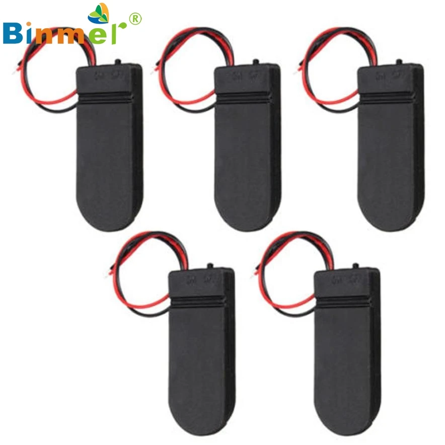

Beautiful Gift New 5PCS CR2032 Button Coin Cell Battery Socket Holder Case Cover With ON/OFF Switch Wholesale price Apr28
