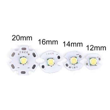 

XML XM-L T6 LED U2 10W White High Power LED Emitter with 12mm 14mm 16mm 20mm PCB for LED Headlamp DIY Flash Light high quality