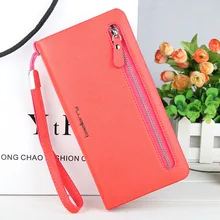 Marca de lujo de Cuero Teléfono Carteras Mujeres Cremallera Larga Monederos Billeteras Clucth Bolsa de Dinero Titular de la Tarjeta de Crédito de Alta Calidad Femenina