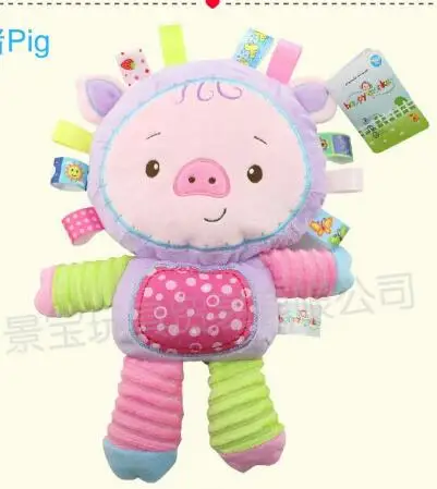 Детские милые животные Kawaii плюшевые погремушки и мобильные игрушки для 0-12 месячный ребенок подарок спальный мате - Цвет: pig