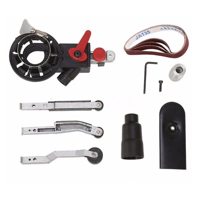 

DIY Sander Sanding Belt Adapter Abrasive Tools With Sanding Belts For 4" Electric Angle Grinder Mayitr Woodworking Tools