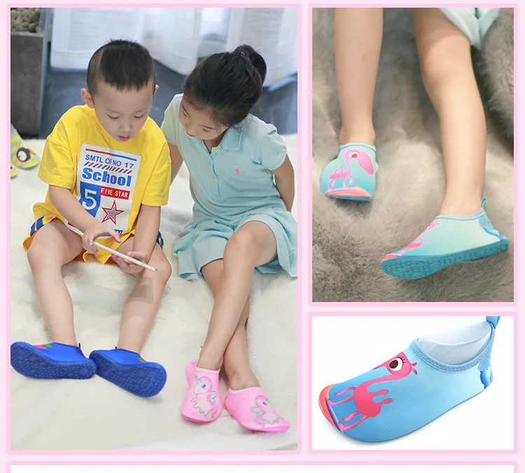 Милая детская пляжная обувь с героями мультфильмов; нескользящая обувь для плавания для девочек; ультралегкие Мягкие Водонепроницаемые носки; детская обувь для мальчиков