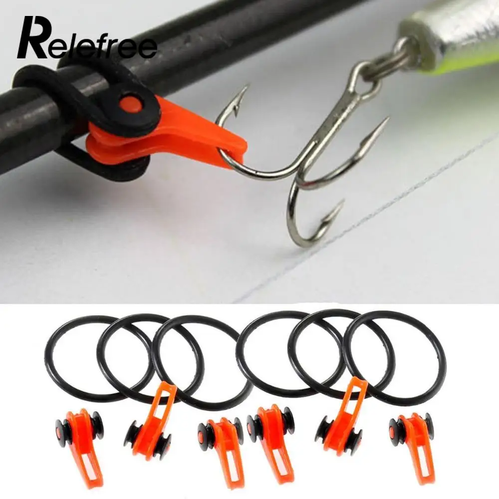 

Relefree 10pcs Hook Keepers Holders Lures Jig Hooks Safe Keeping For FOR Rods