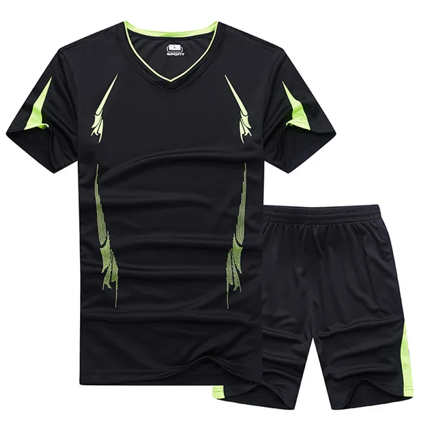 Rlyaeiz негабаритных 8XL 9XL спортивный костюм для мужчин лето 2018 г. быстрое высыхание с принтом футболка + шорты наборы для ухода за кожей