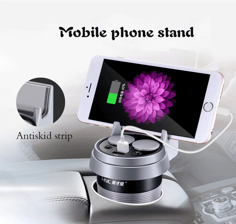  Cargador de coche USB Dual carga rápida para teléfono móvil enchufe de encendedor de coche usb carg