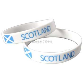 

100pcs Scotland wristband silicone bracelets free shipping by FEDEX