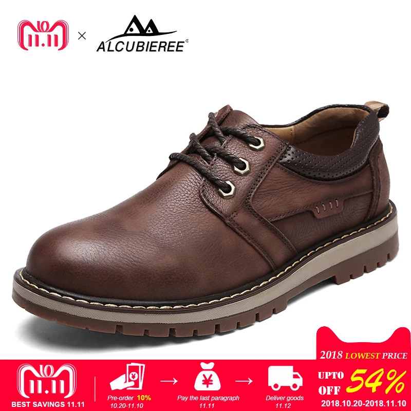 

ALCUBIEREE Mens Comfortable Casual Tooling Boots Fashion British Martin Shoes Anti-Slip Wear-Resisting Work Shoe Size 38-44