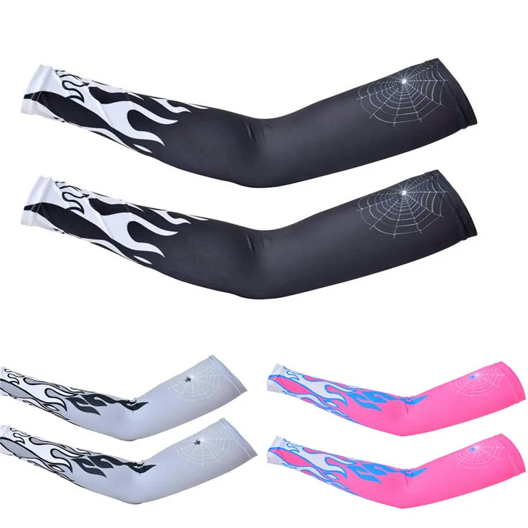 

Long Gloves Scar Cover Arm Sleeves Ice Silk Sunscreen Arm Sleeves Sun UV Protection Cycling/Driving Protection Arm Warmer