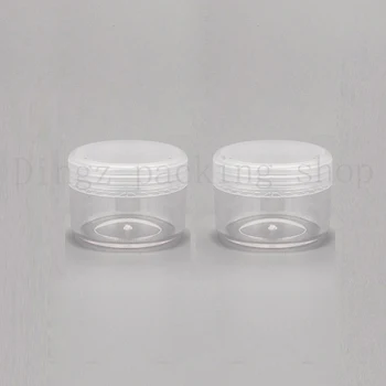 

20pcs 15g Portable Plastic Cosmetic Empty Jar Pot Box Makeup Nail Art Cosmetic Bead Storage Container Round Bottle Transparent