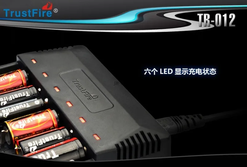 TrustFire 6 слотов интеллектуальное зарядное устройство для AA AAA 18650 18500 18350 17670 16340 14650