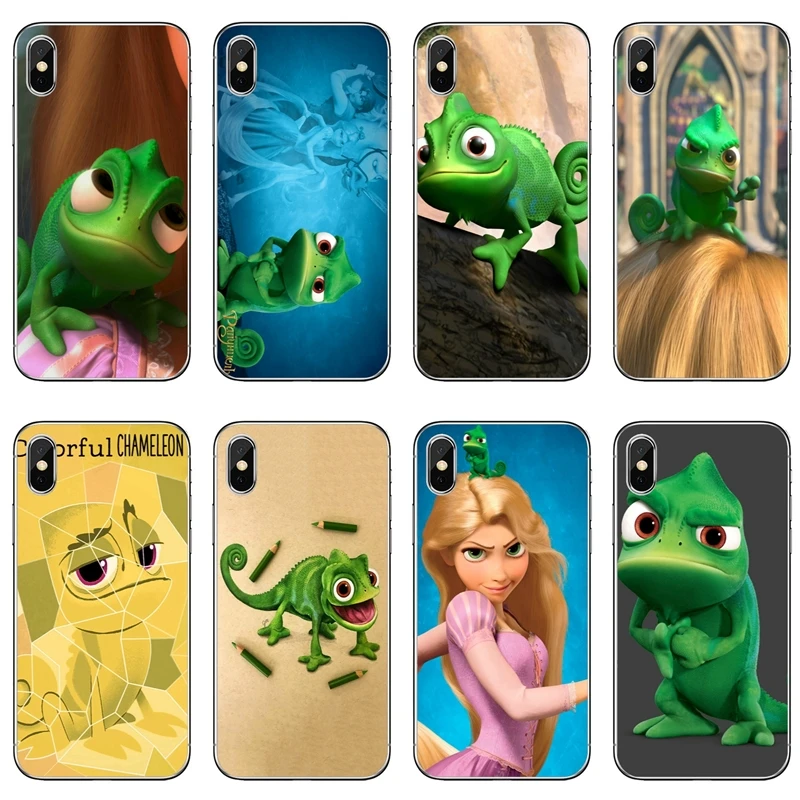 

Tangled Rapunzel Chameleon Pascal phone case For iPhone 8 7 6s 6 plus XR X XS Max SE 5s 5c 5 4s 4 iPod Touch soft cover