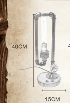 Дерево водопровод промышленных Винтаж настольные лампы Свет для Спальня Лофт Стиль Luminaria Abajur пункт кварто Lamparas De Mesa