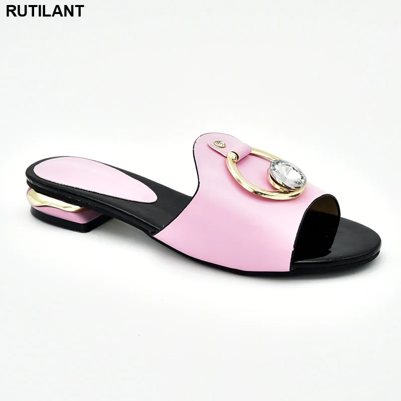 

New Arrival Summer High Heeled Shoes for Women Elegant Italian Women Shoes Decorated with Rhinestone Slip on Shoes for Women