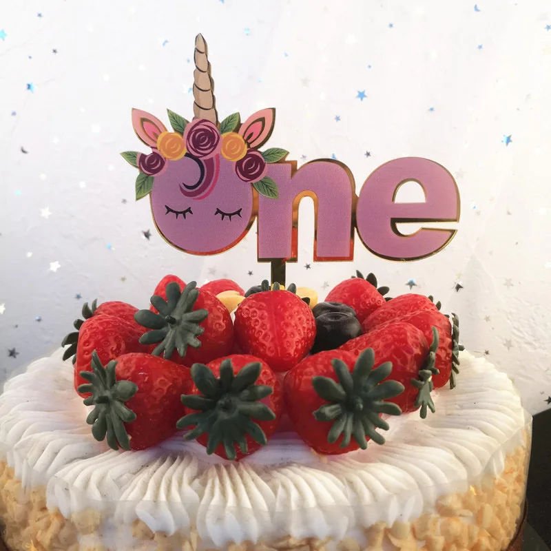 1 шт. Радужный шарик для дня рождения единорог; Фламинго торт топперы для кексов Toppers украшение для свадебного торта поставка - Цвет: 24
