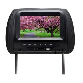 

7 inch TFT LED Screen Video Player General Car Headrest Monitor Beige/Gray/Black AV USB SD MP5 FM Built-in Speakers SH7038-MP5