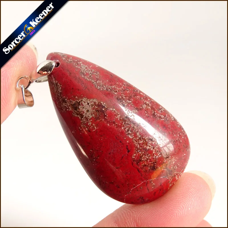 Natural Stone Red River Stone Bijoux Vintage Diy Beads Pendant Costume Jewellery Women Men's Charm Necklace with Gift Box YS558