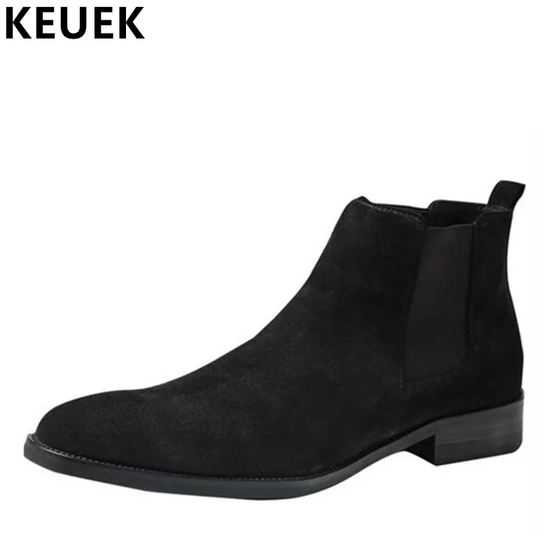Luxury Vintage Men Chelsea Boots Genuine Leather Breathable Ankle Martin boots Spring Autumn Pointed Toe Slip-On Boots 033 Luxury Vintage Men Chelsea Boots Genuine Leather Breathable Ankle Martin boots Spring Autumn Pointed Toe Slip-On Boots 033