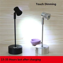 0,5-3 Вт 8-43 см полюс диммируемая подзарядка светодиодная точечная лампа, выставочный стенд для украшений лампа, яркость изменить шкаф Подвижный свет батареи