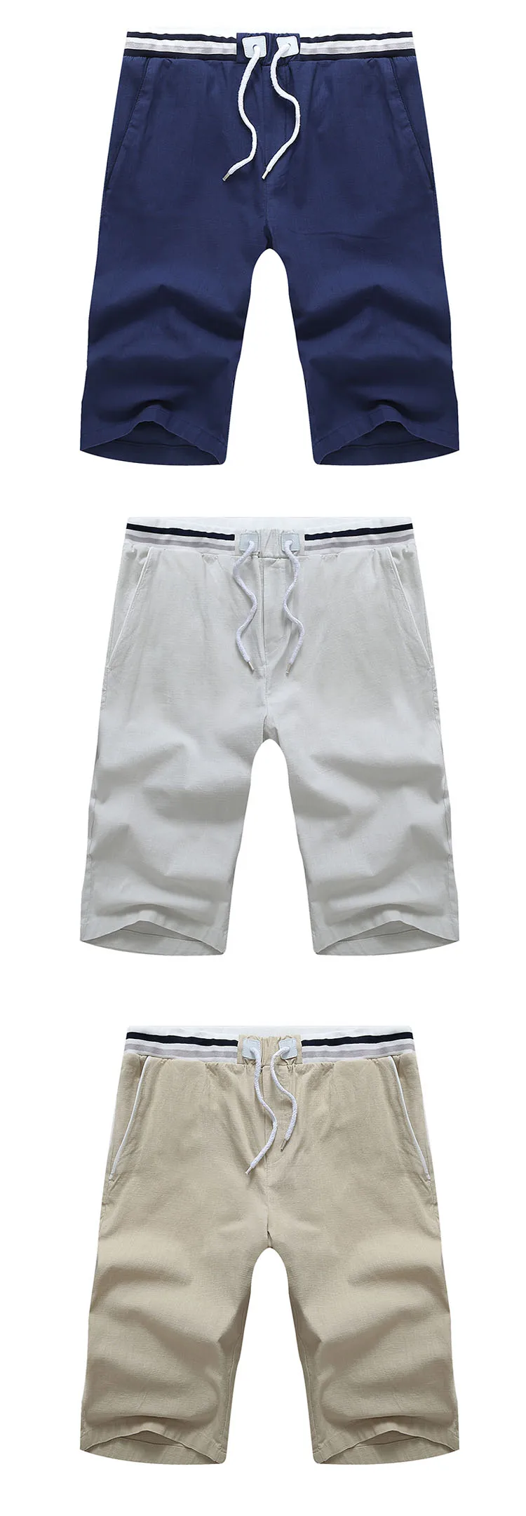 Бесплатная доставка мужские летние шорты Плюс Размер повседневные льняные шорты мужские шнурок длиной до колена Короткие брюки 3xl-10xl