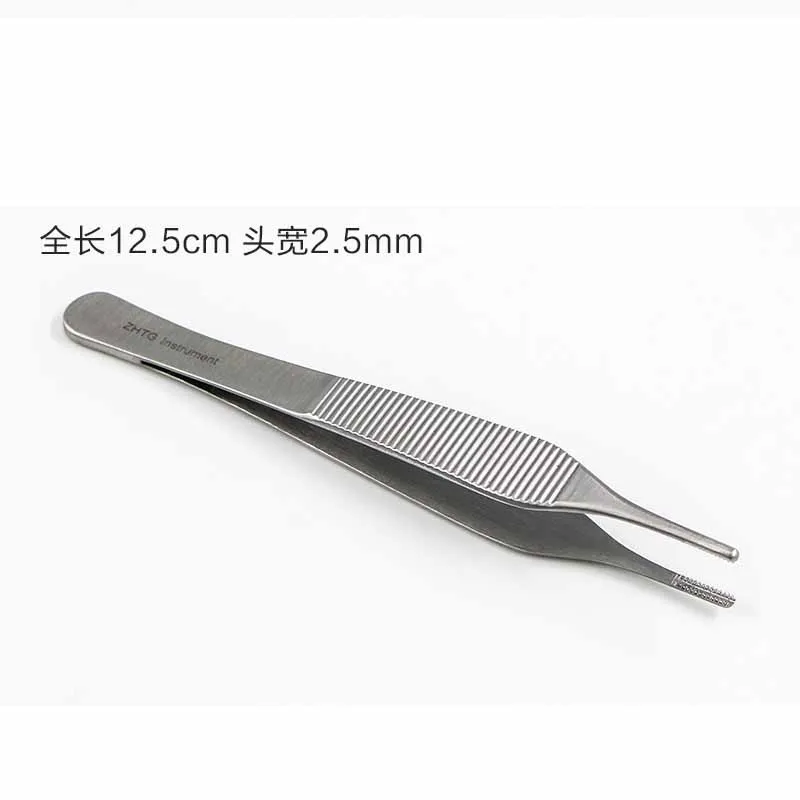 Носовой хрящ нержавеющая сталь tweezers тонкой пластиковые пинцеты 7x7 зубы с крючком большой живот пинцет