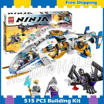 

515pcs Ninja Helicopter NinjaCopter Aircraft Nindroid Jet Fighter 10223 Model Building Blocks Gifts Sets Compatible With Lago